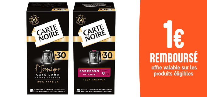 Promotion Capsules Carte Noire