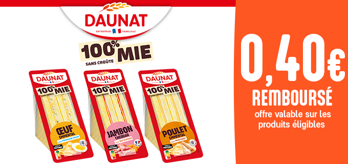 Promotion Un sandwich 100% Mie pour des pauses 100% plaisir !