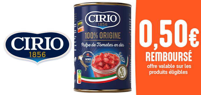 Promotion Gamme tomates CIRIO