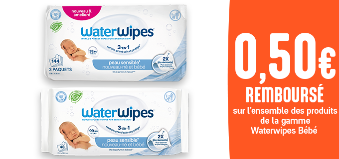 Promotion Lingettes WaterWipes