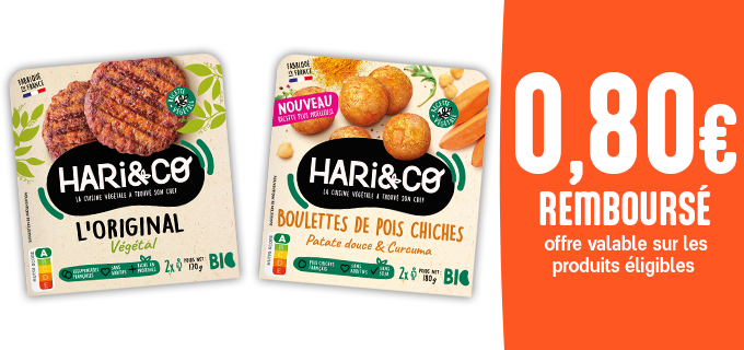 Promotion HARi&CO cuisine végé
