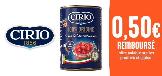 Promotion Gamme tomates CIRIO