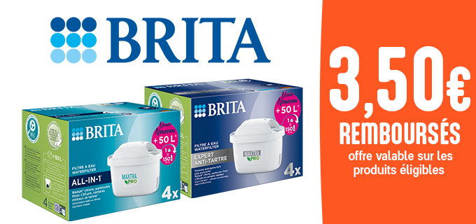 Promotion BRITA filtres à eau